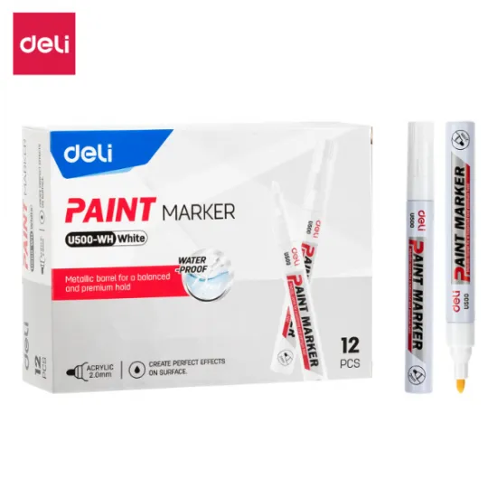 Paint Marker bijeli - okrugli vrh 2mm EU500-WH