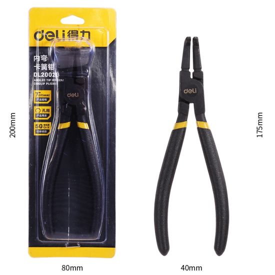 Zeger kliješta savijena unutrašnja DELI 19-60mm, 180mm DL20023