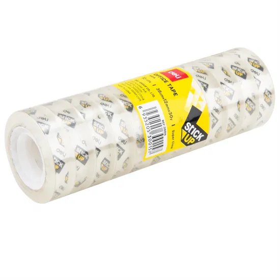 Selotejp DELI 12mm*30y*38µm SET 1/12 E30015