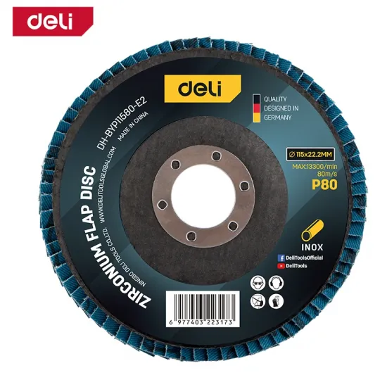 Lamelarni brusni disk Zn inox/metal 115mm G80 DELI EDH-BYP11580-E2