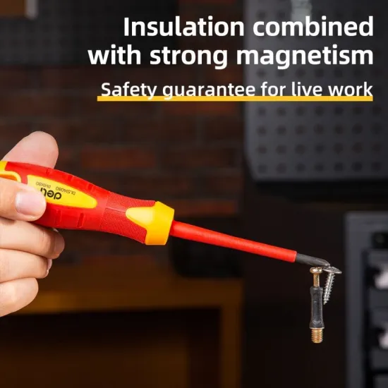 Odvijač VDE sa PH prihvatom DELI PH1 x 80mm  EDL514080